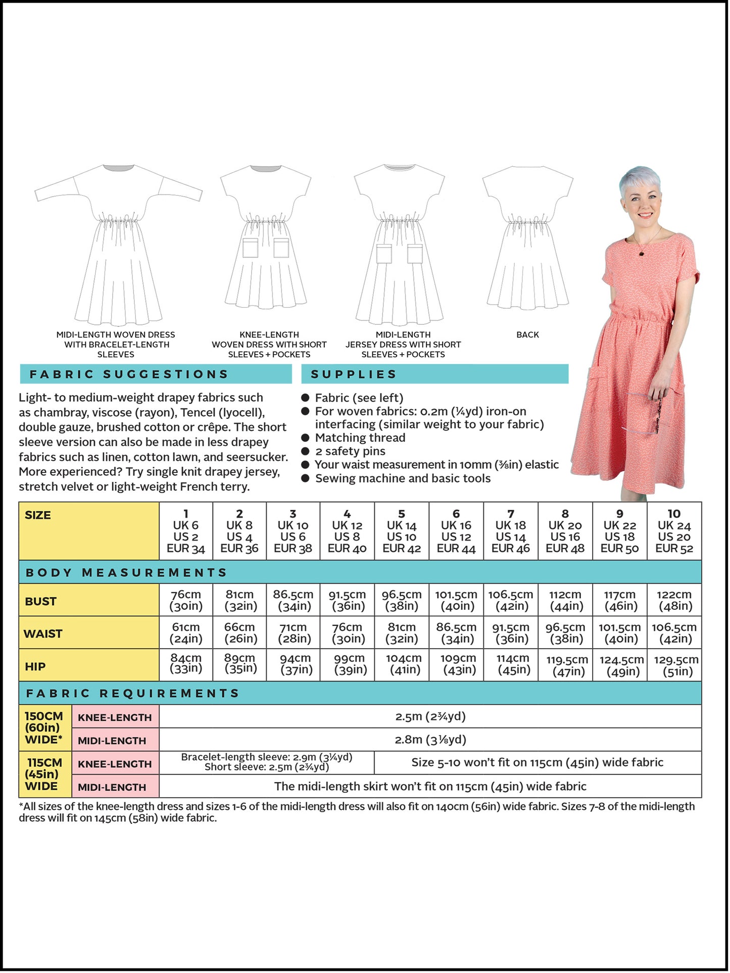 Lotta Dress by Tilly and the Buttons (1031) (paper sewing pattern)