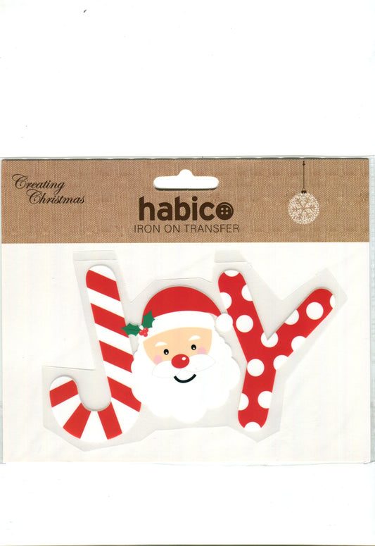 Joy with Santa Christmas Iron-on Transfer
