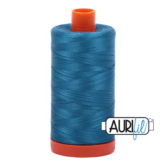 Aurifil Cotton 50wt Thread: Medium Teal (1125)