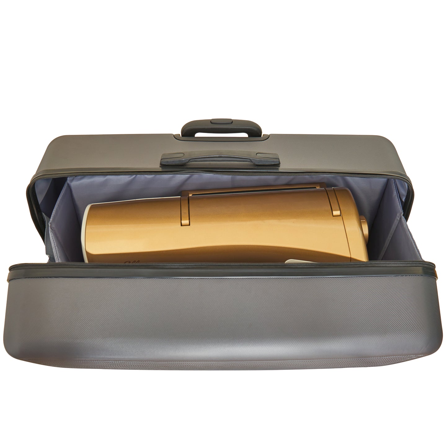 Metallic Silver Sewing Machine Trolley Bag: Large