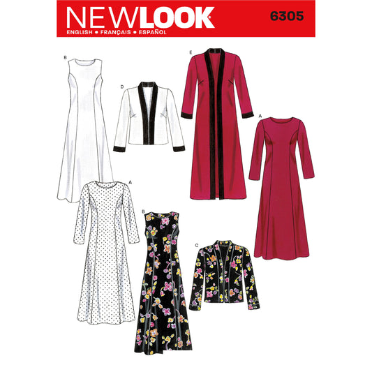 New Look Sewing Pattern 6305: Misses' Dresses