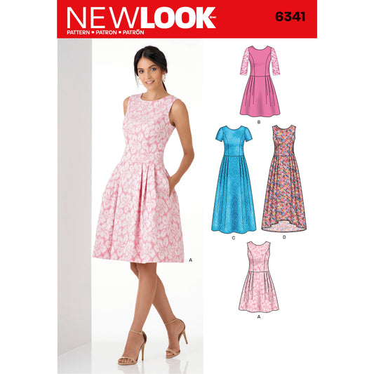 New Look Sewing Pattern 6341: Misses' Dress in Three Lengths