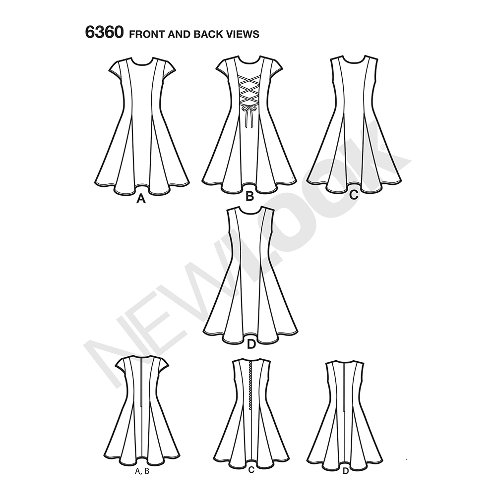 New Look Sewing Pattern 6360: Tweens' Dress