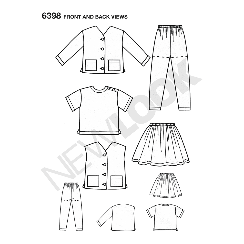 New Look Sewing Pattern 6398: Children's Separates