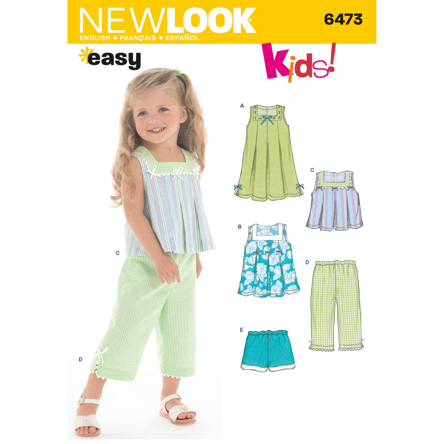 New Look Sewing Pattern 6473: Toddlers' Easy to Sew Separates