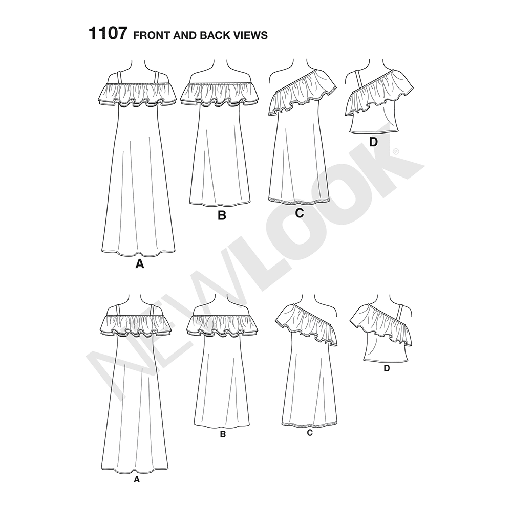 New Look Sewing Pattern 6507: Women's Easy to Sew Dresses and Top