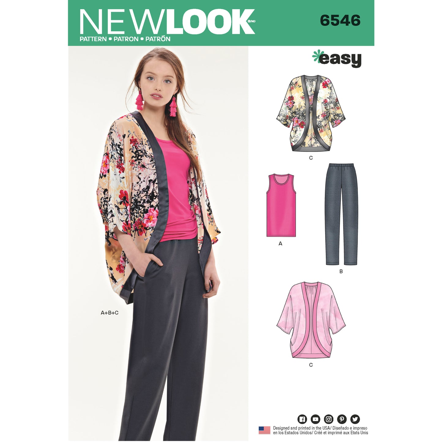 New Look Sewing Pattern 6546: Misses' Easy to Sew Separates