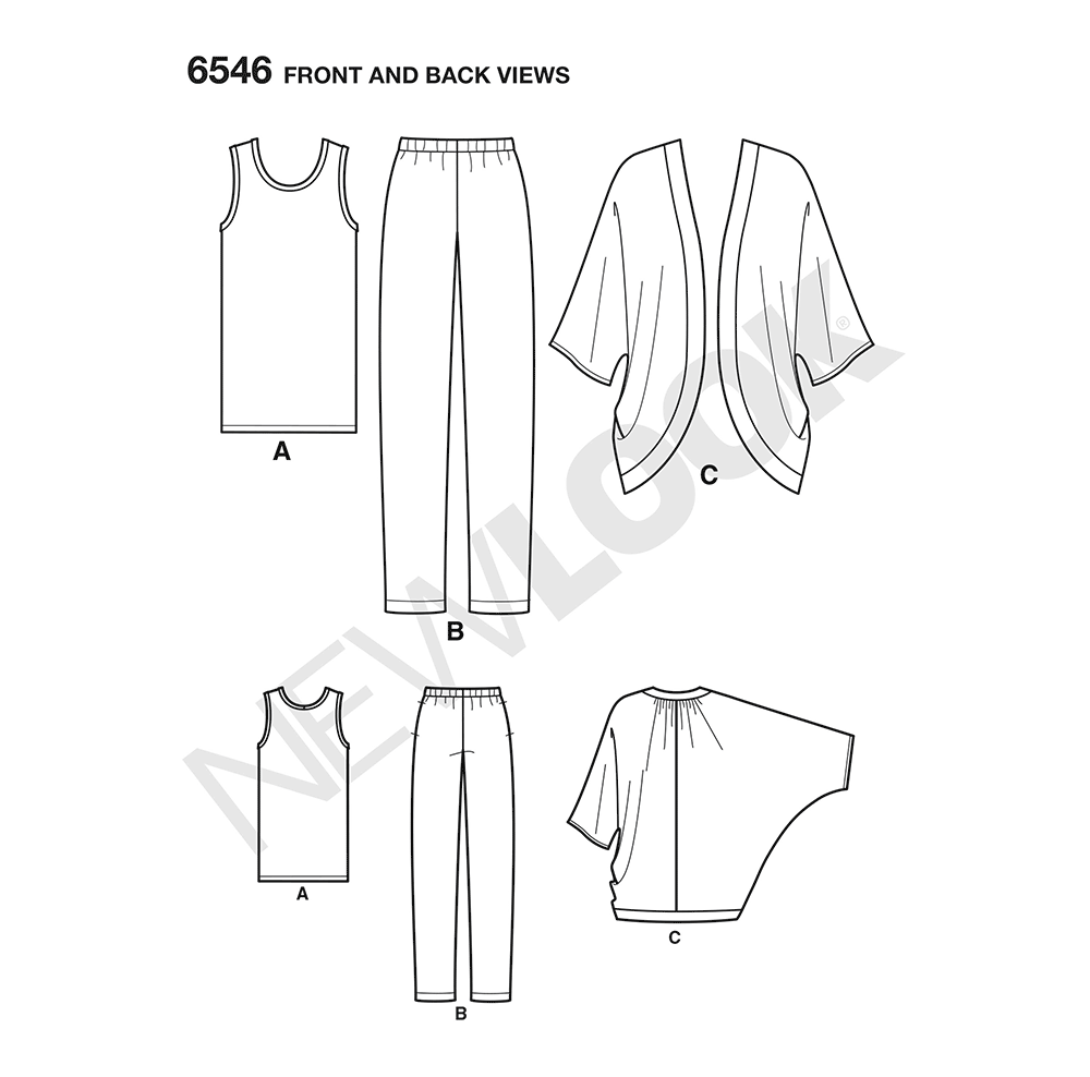 New Look Sewing Pattern 6546: Misses' Easy to Sew Separates