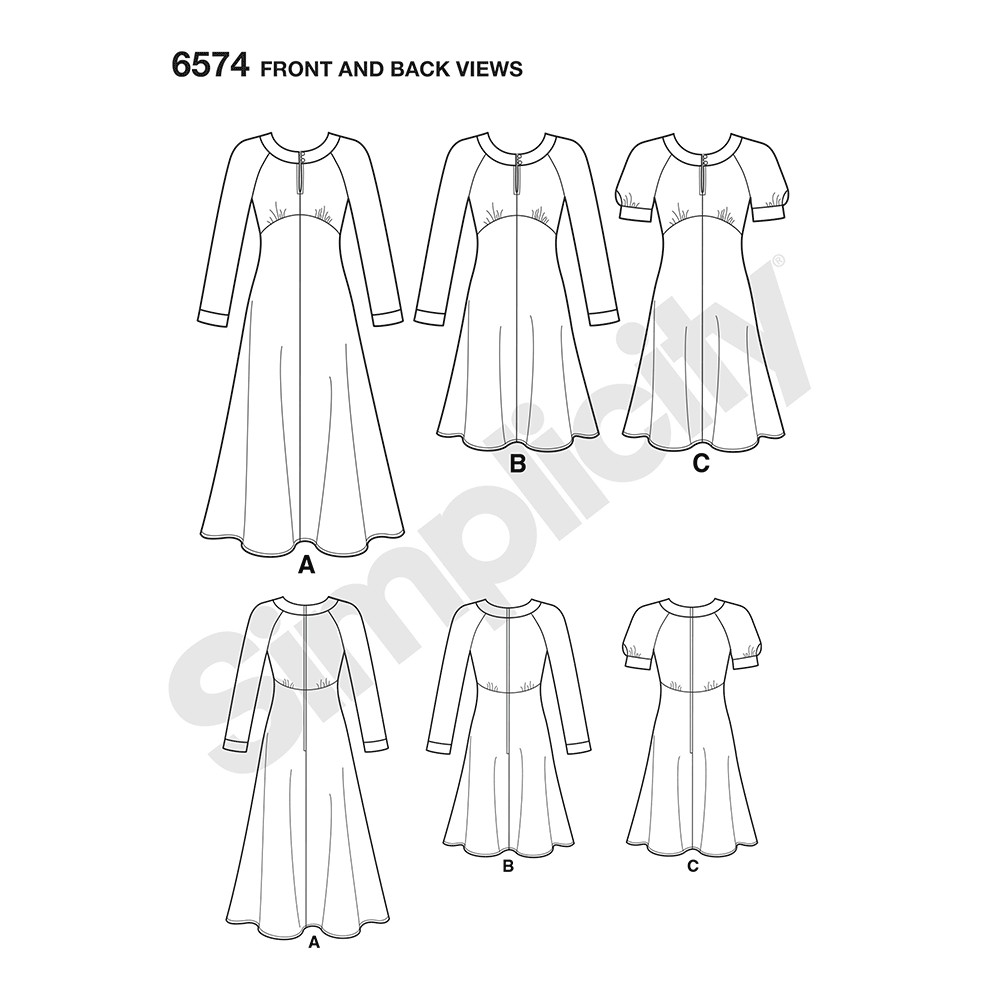 New Look Sewing Pattern 6574: Misses' Dresses