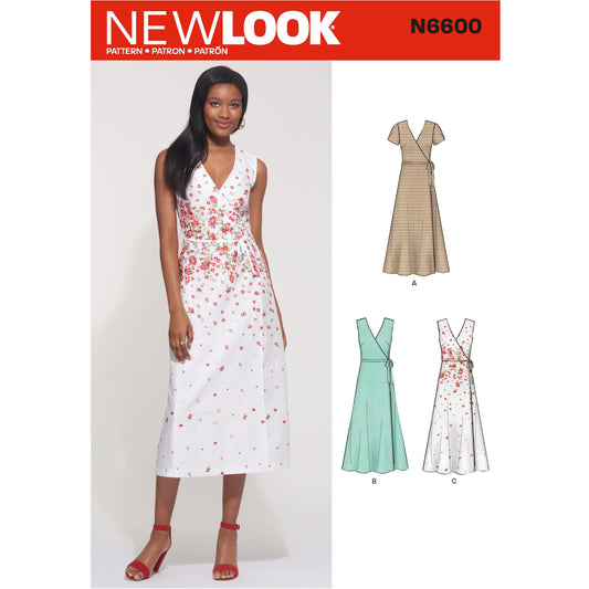 New Look Sewing Pattern 6600: Misses' Wrap Dress