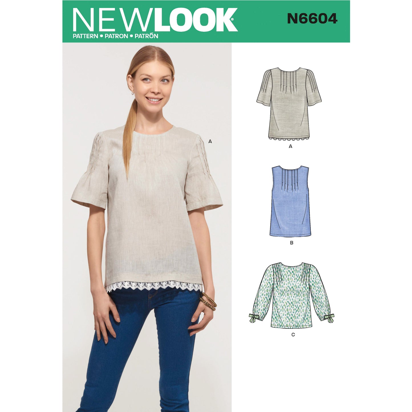 New Look Sewing Pattern 6604: Misses' Tops