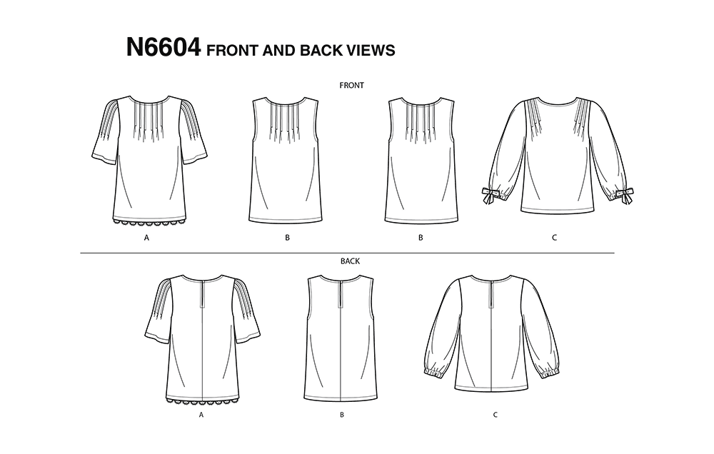 New Look Sewing Pattern 6604: Misses' Tops