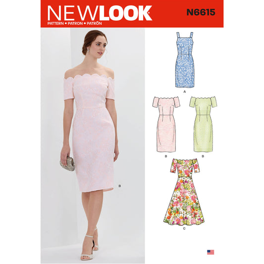 New Look Sewing Pattern 6615: Misses' Dresses