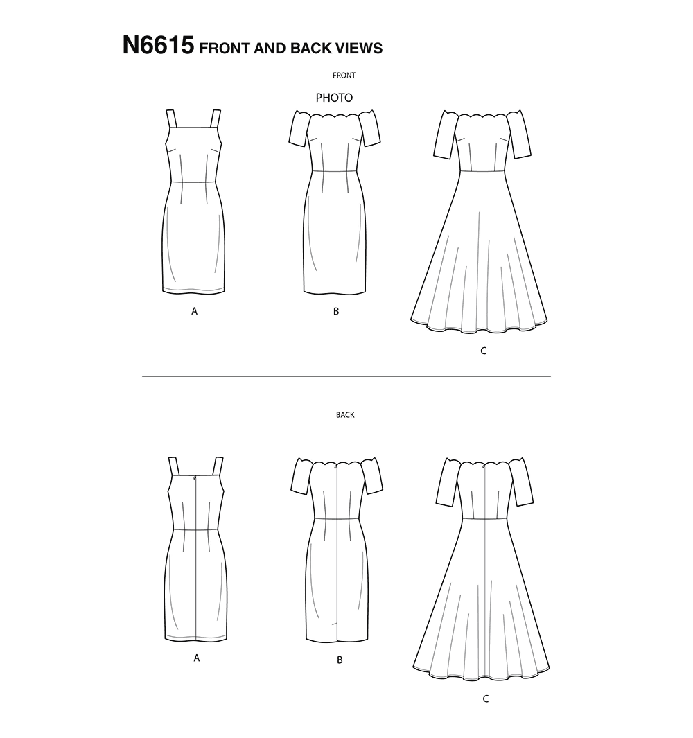 New Look Sewing Pattern 6615: Misses' Dresses