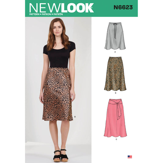 New Look Sewing Pattern 6623: Misses' Skirt in Three Lengths