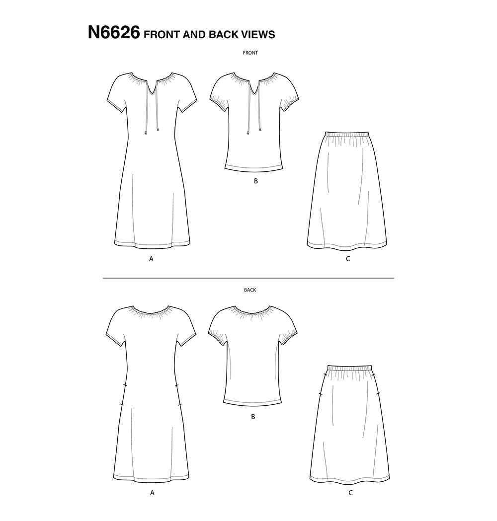 New Look Sewing Pattern 6626: Misses' Just for Knits Sportswear