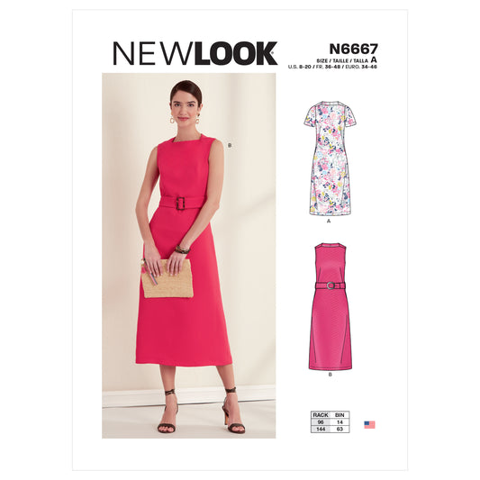 New Look Sewing Pattern 6667: Misses' Dress