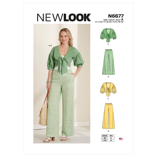 New Look Sewing Pattern 6677: Misses' Cropped Jacket and Trousers