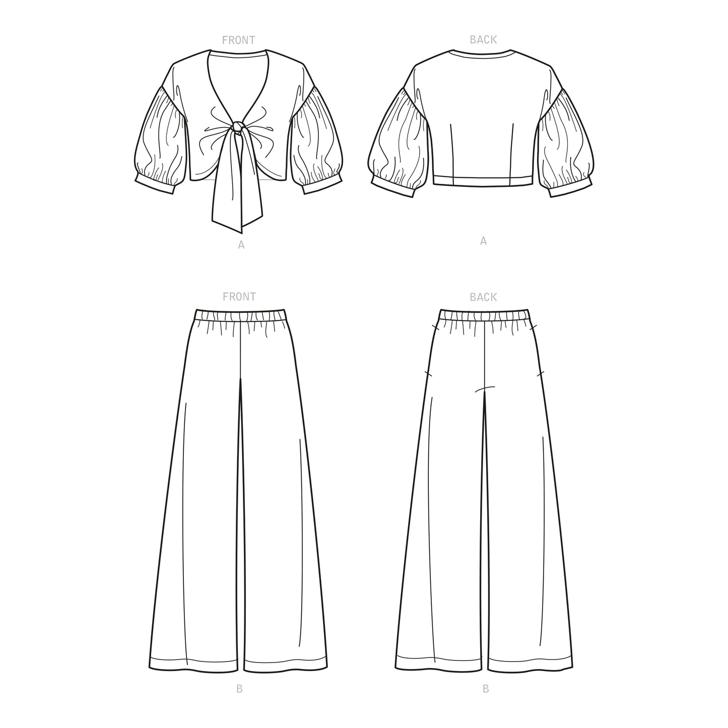 New Look Sewing Pattern 6677: Misses' Cropped Jacket and Trousers