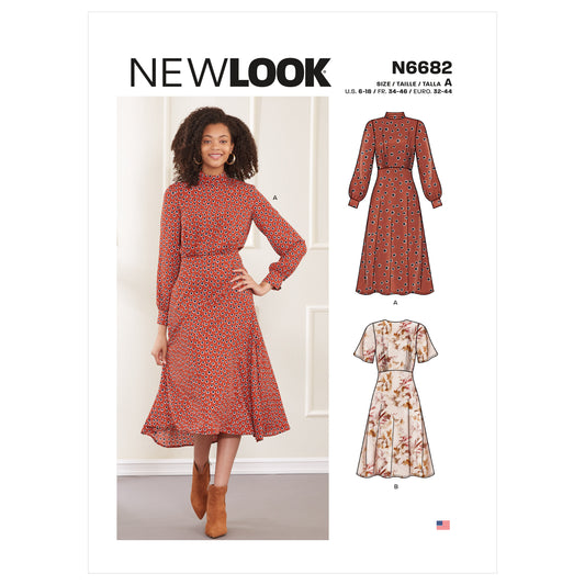 New Look Sewing Pattern 6682: Misses' Dresses