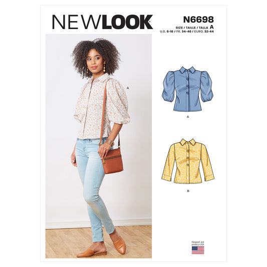 New Look Sewing Pattern 6698: Misses' Tops