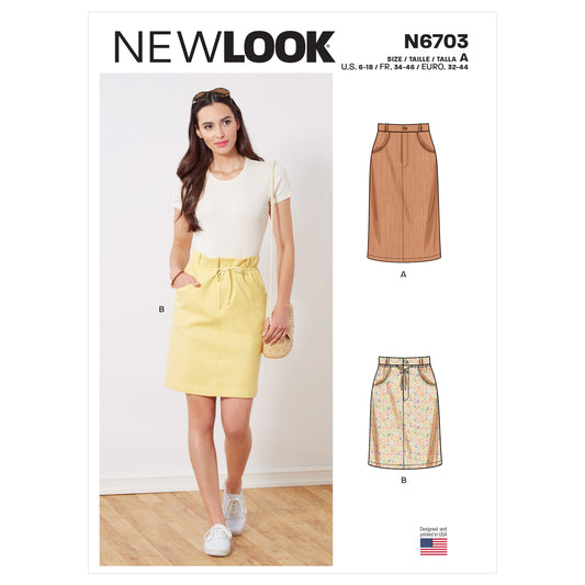 New Look Sewing Pattern 6703: Misses' Skirts