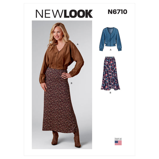 New Look Sewing Pattern 6710: Misses' Jacket and Skirt