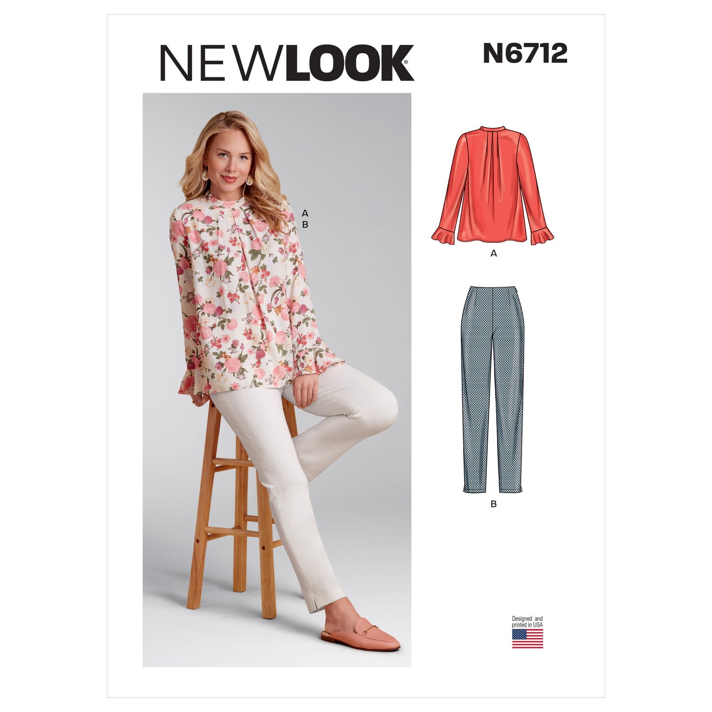 New Look Sewing Pattern 6712: Misses' Top and Trousers