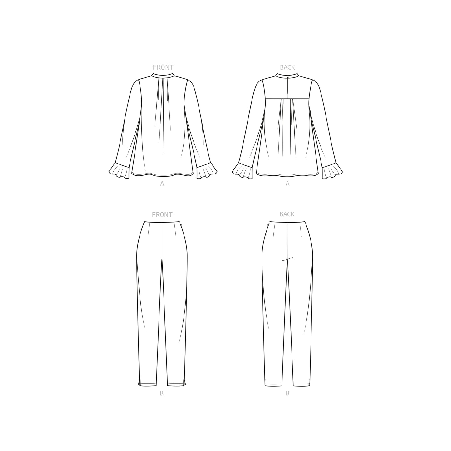 New Look Sewing Pattern 6712: Misses' Top and Trousers