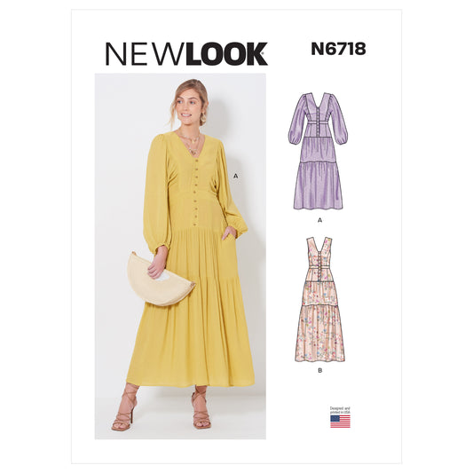 New Look Sewing Pattern 6718: Misses' Dress