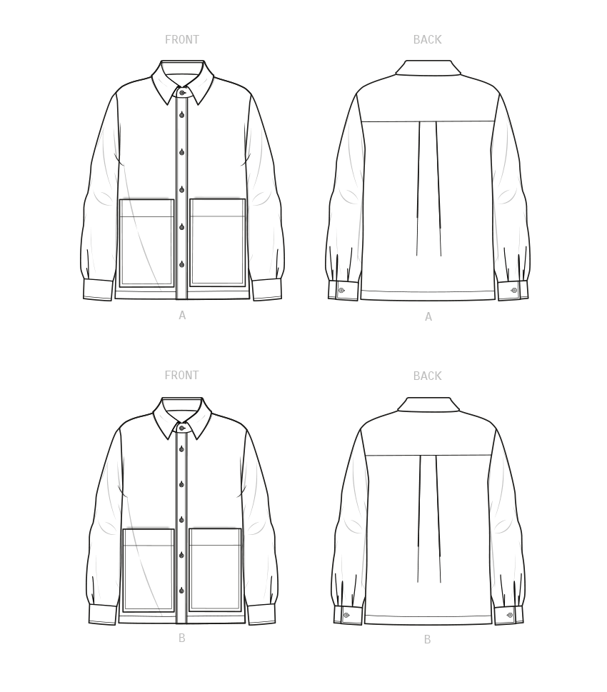 New Look Sewing Pattern 6724: Unisex Shirt