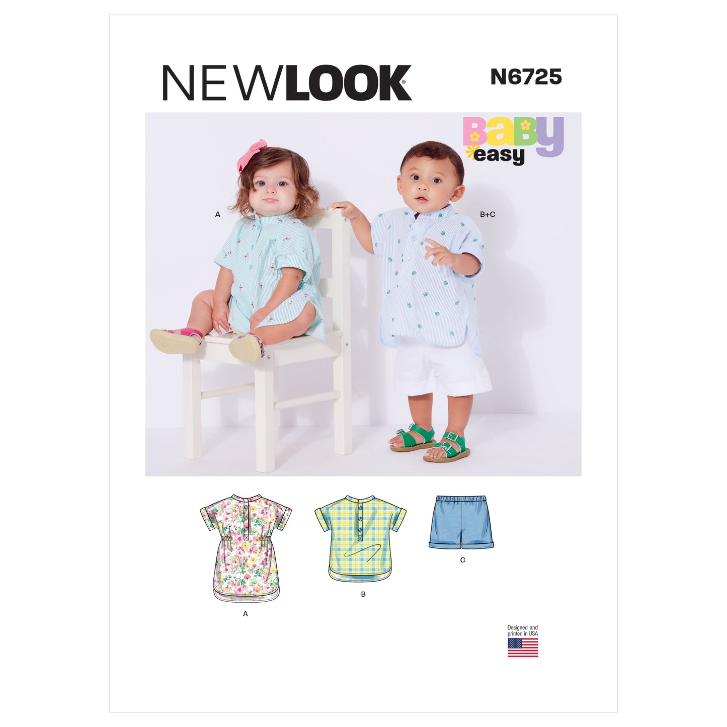 New Look Sewing Pattern 6725: Babies' Easy to Sew Separates