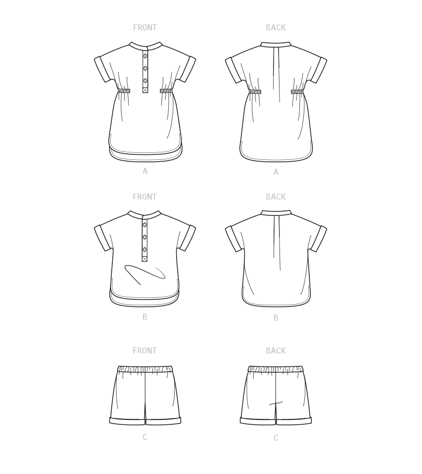 New Look Sewing Pattern 6725: Babies' Easy to Sew Separates