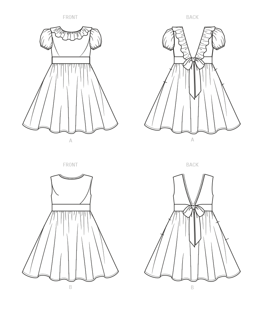 New Look Sewing Pattern 6726: Toddlers' and Children's Easy to Sew Dresses