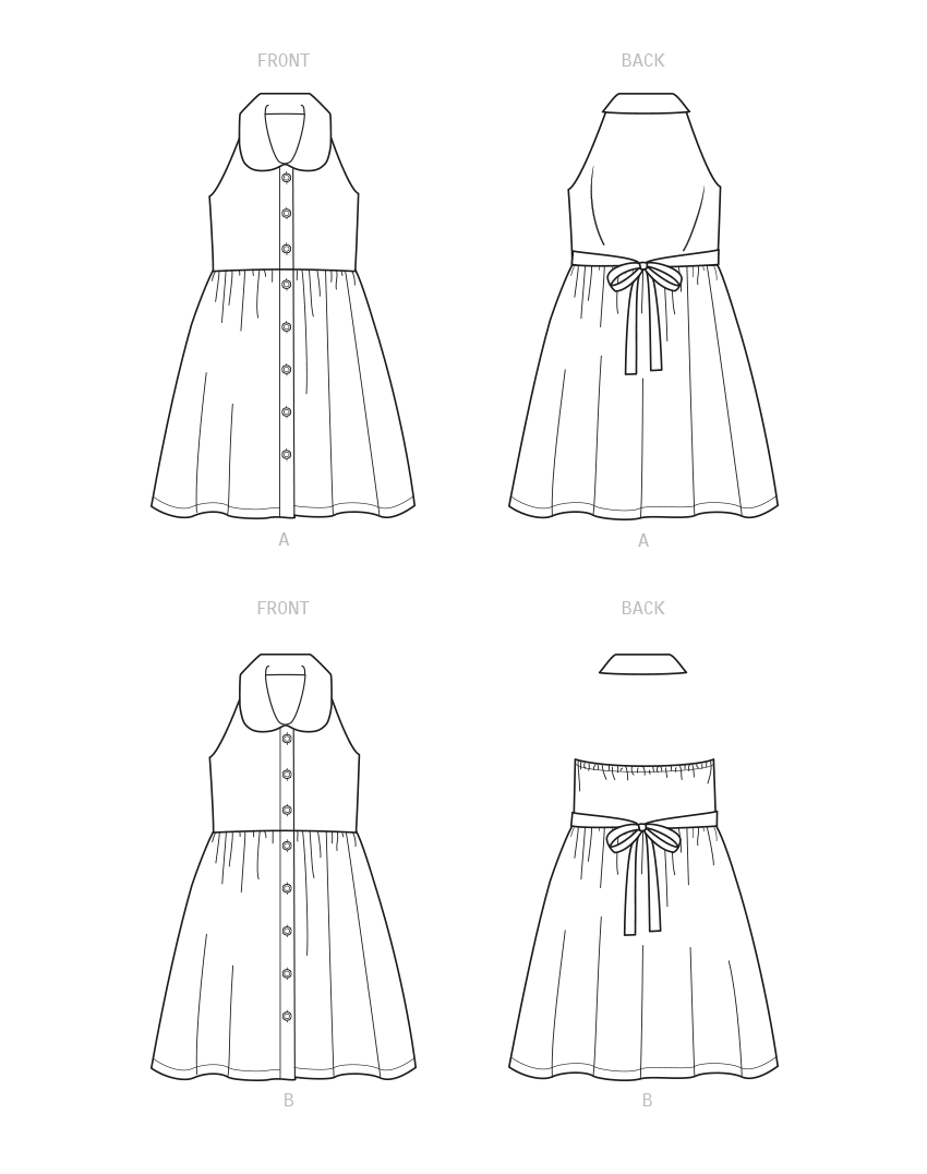 New Look Sewing Pattern 6727: Children's and Girls' Easy to Sew Dresses