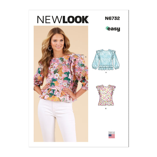 New Look Sewing Pattern 6732: Misses' Easy to Sew Blouses