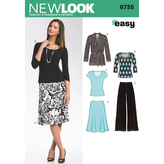 New Look Sewing Pattern 6735: Misses' Easy to Sew Separates