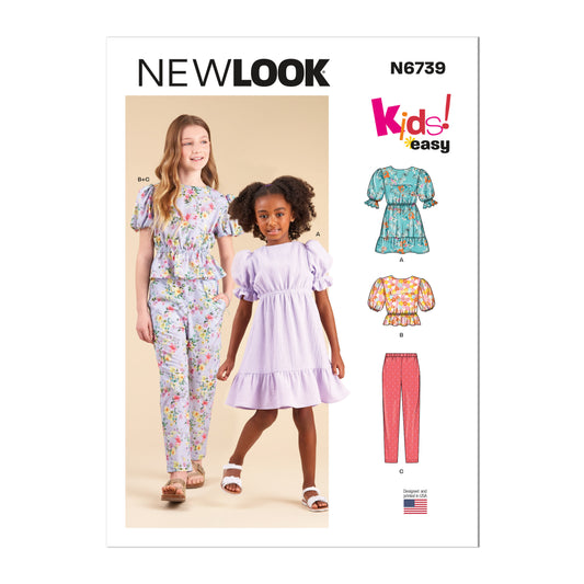 New Look Sewing Pattern 6739: Girls' Easy to Sew Separates