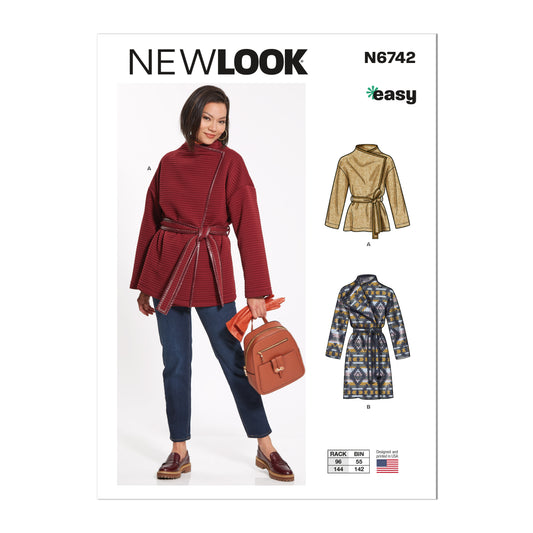 New Look Sewing Pattern 6742: Misses' Easy to Sew Jacket and Coat