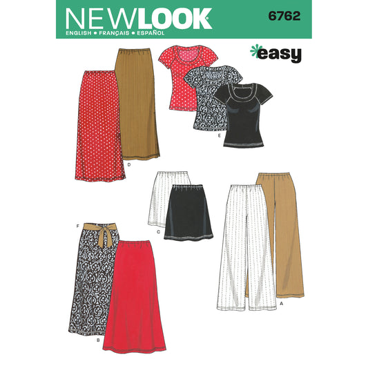 New Look Sewing Pattern 6762: Misses' Easy to Sew Separates