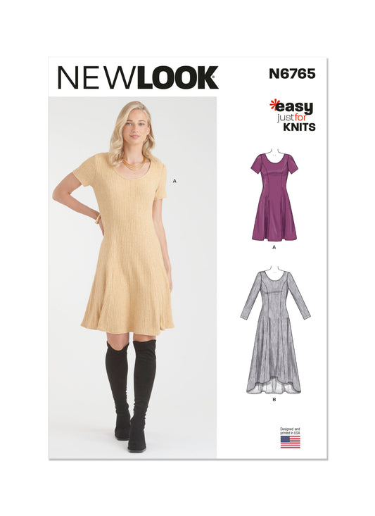 New Look Sewing Pattern 6765: Misses' Easy Just for Knits Dresses