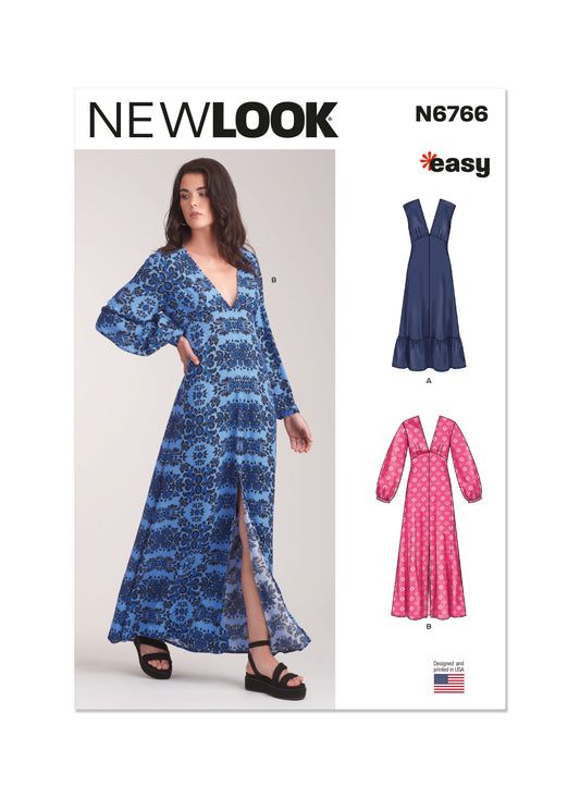 New Look Sewing Pattern 6766: Misses' Easy to Sew Dresses