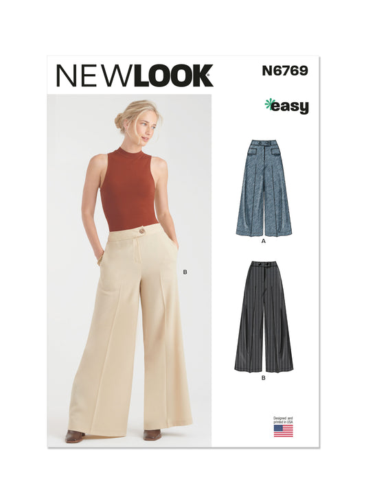 New Look Sewing Pattern 6769: Misses' and Misses' Petite Easy to Sew Trousers