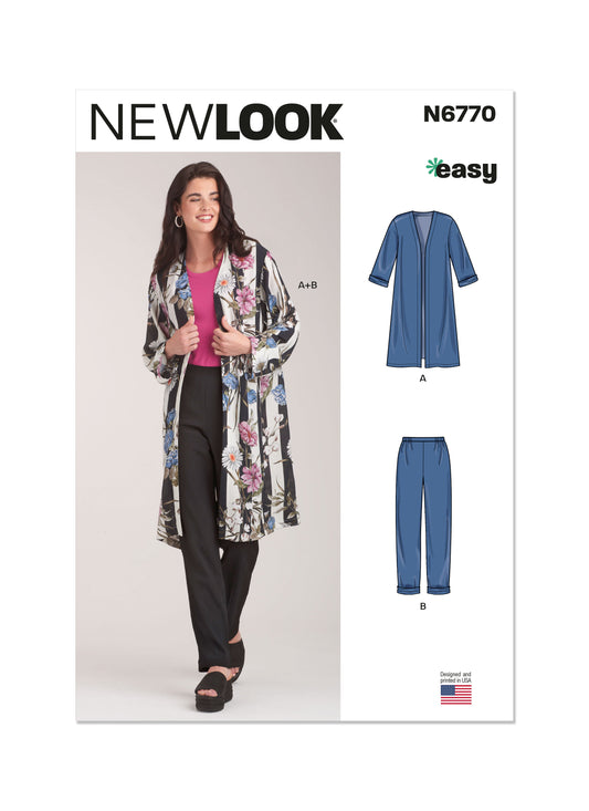 New Look Sewing Pattern 6770: Misses' Easy to Sew Jacket and Trousers