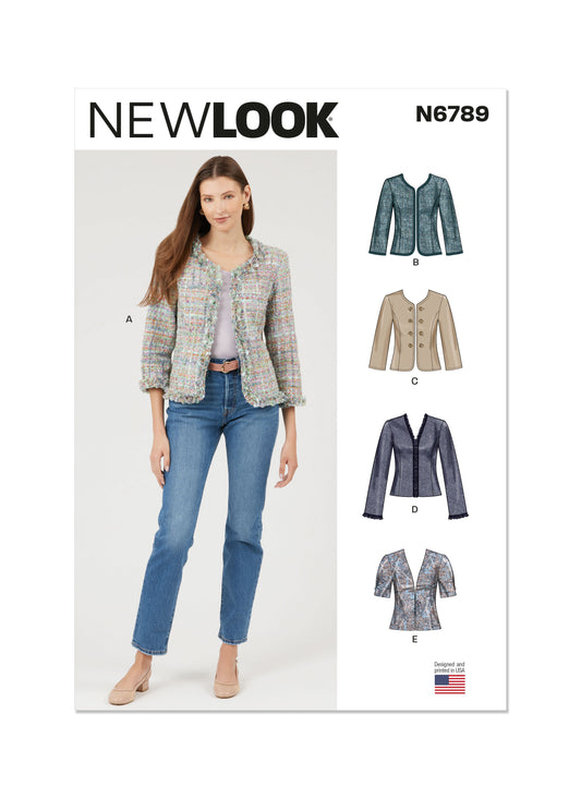 New Look Sewing Pattern 6789: Misses' Jackets