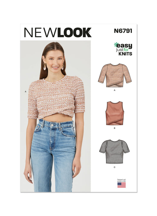 New Look Sewing Pattern 6791: Misses' Easy Just for Knits Tops