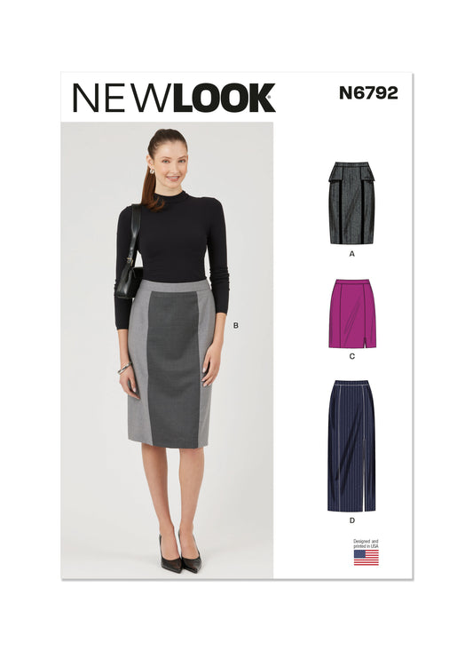 New Look Sewing Pattern 6792: Misses' Skirts