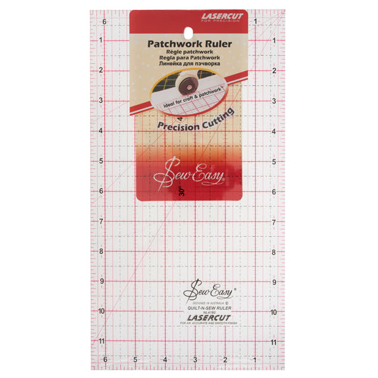 Sew Easy Patchwork Ruler 12in x 6.5in