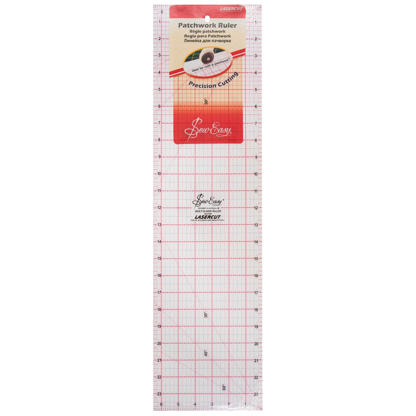 Sew Easy Patchwork Ruler 24in x 6.5in