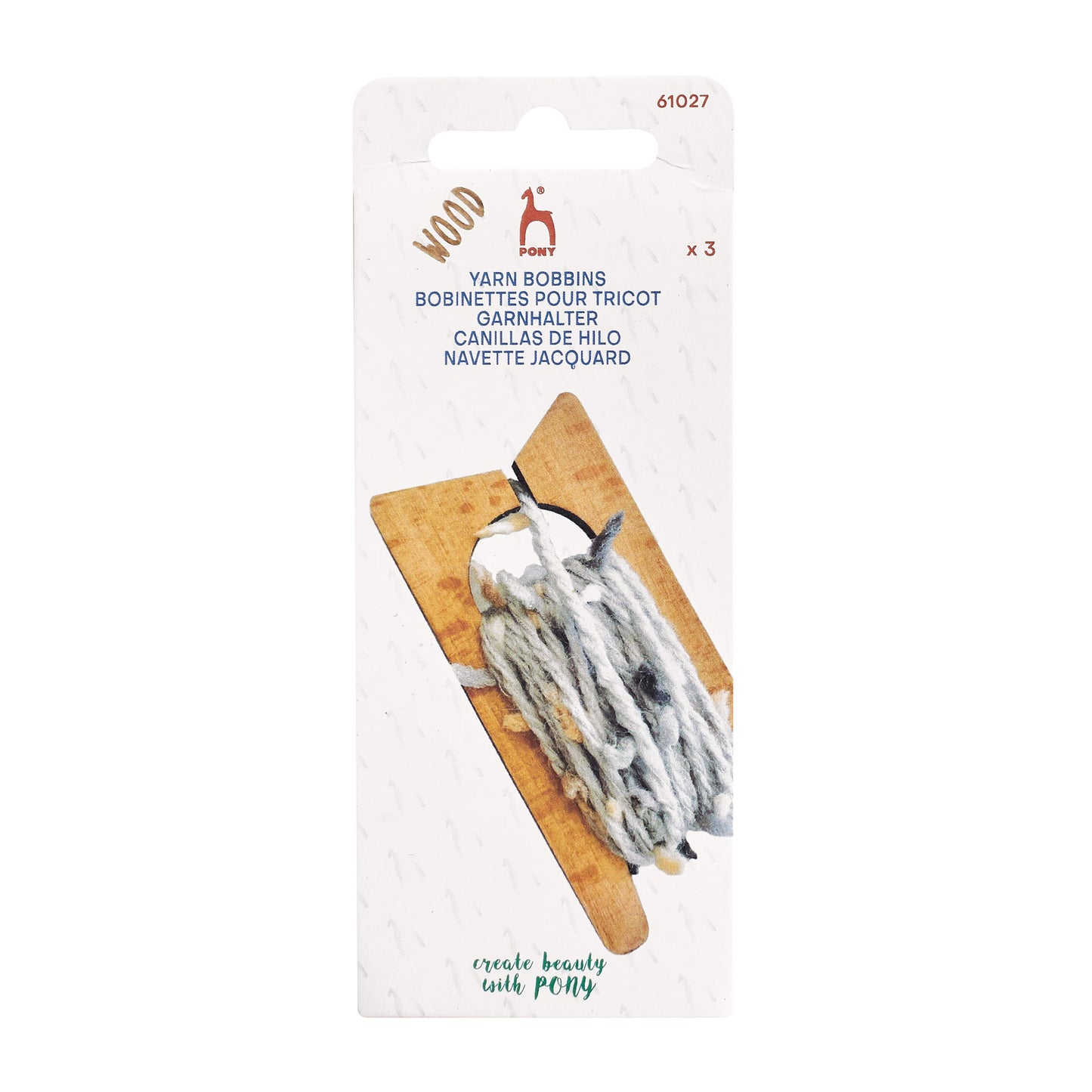 Pony Wooden Yarn Bobbin: Large